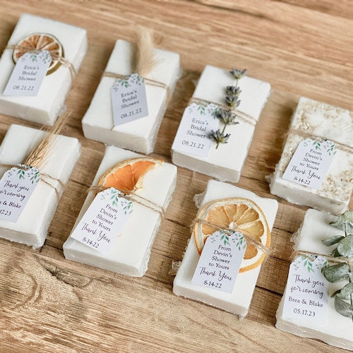Personalized Essential Oil Soap Favors Set of 10