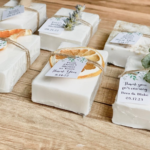 Personalized Essential Oil Soap Favors Set of 10