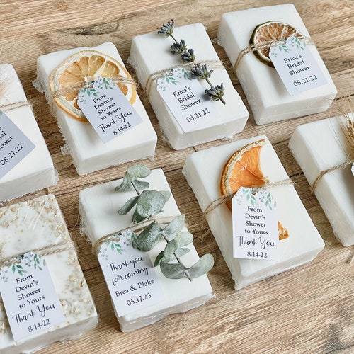 Personalized Essential Oil Soap Favors Set of 10