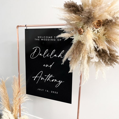 Custom Acrylic Wedding Welcome Sign
