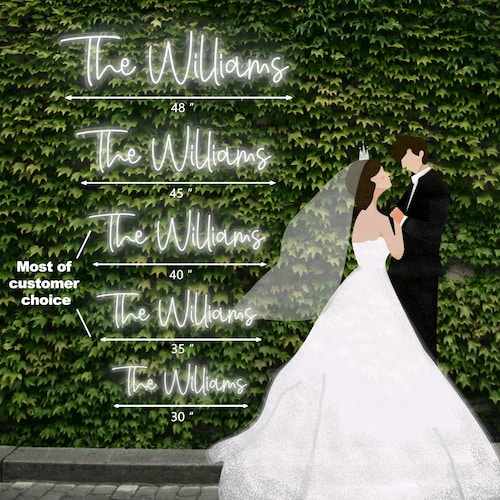 Custom Neon Wedding Sign – Personalized LED Decor for Weddings & Events