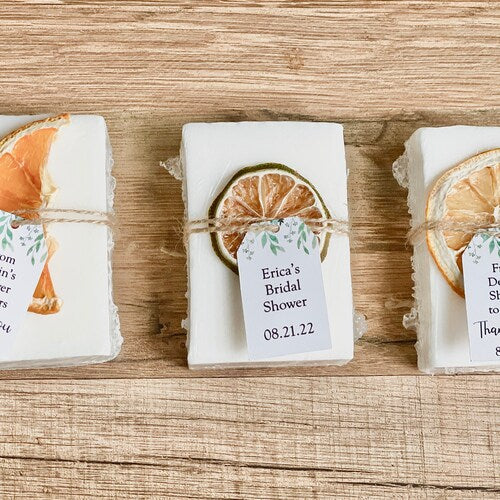 Personalized Essential Oil Soap Favors Set of 10