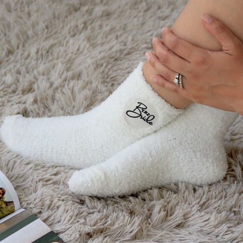 Fuzzy Bridesmaid Socks – Bridal Party Gift
