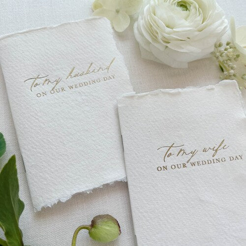 Personalized Foil Pressed Vow Books for Him & Her