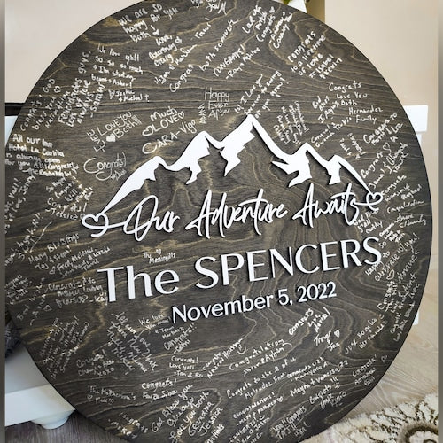 Mountain Silhouette Wedding Guest Book Alternative