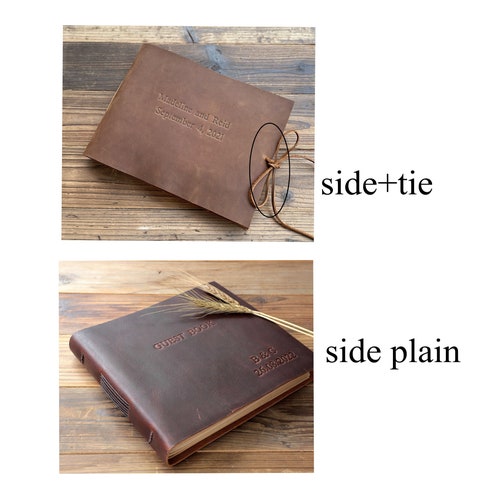 Handmade Leather Wedding Guest Book & Photo Album