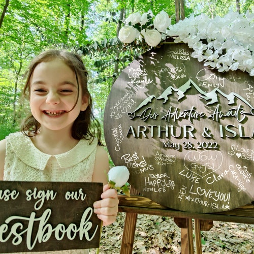 Mountain Silhouette Wedding Guest Book Alternative