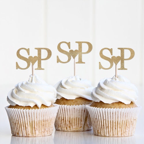 Custom Wedding Cupcake Toppers