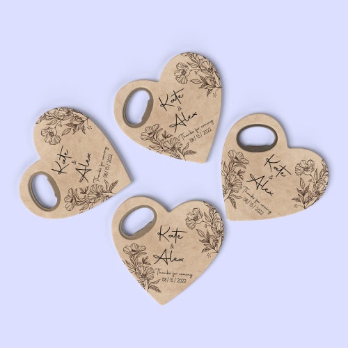 Personalized Wedding Favor Magnet Bottle Opener