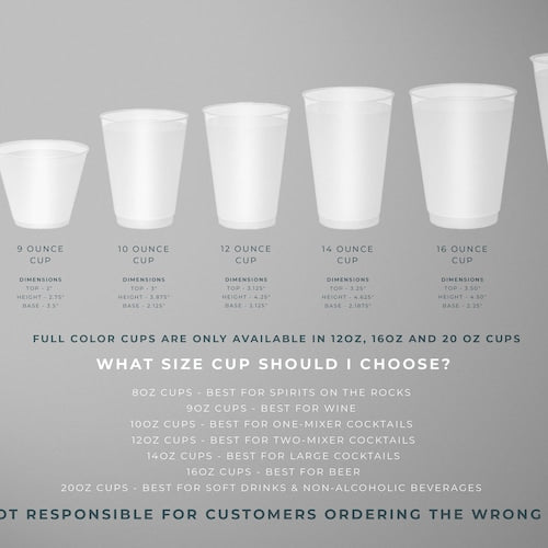 Customized Frosted Shatterproof Flex Cups – Personalized Wedding Favor