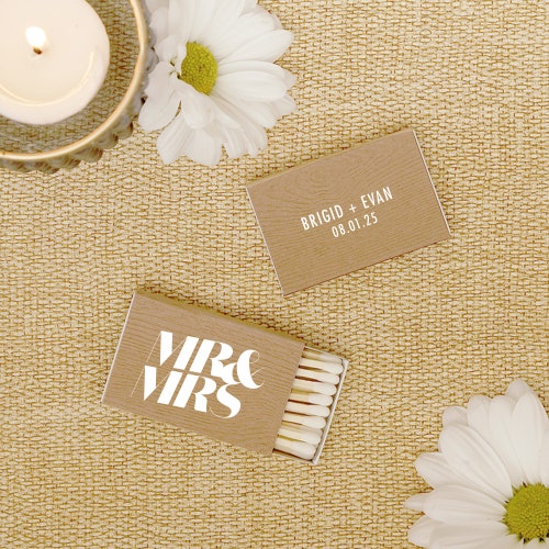 Custom MR & MRS Wedding Matchboxes