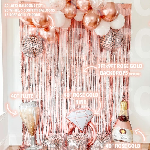 Rose Gold Bride Bachelorette Party Garland Set