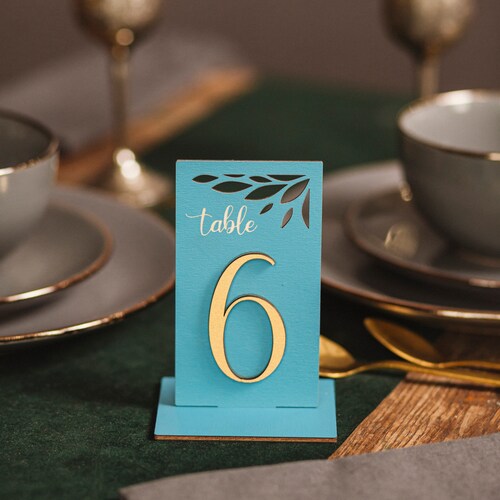 Rustic Wooden Table Numbers for Weddings – Customizable Table Décor for Garden & Greenery Weddings