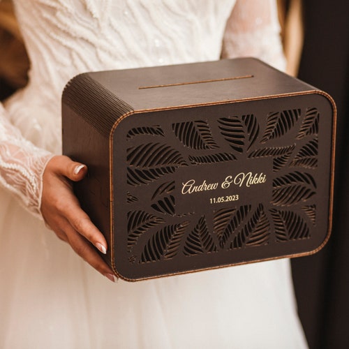 Personalized Wooden Wedding Card Box