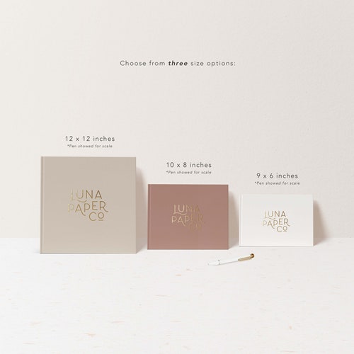 Chic Simplicity Wedding Guest Book with Foil Details
