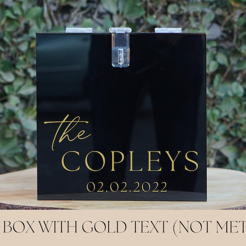 Personalized Acrylic Wedding Card Box