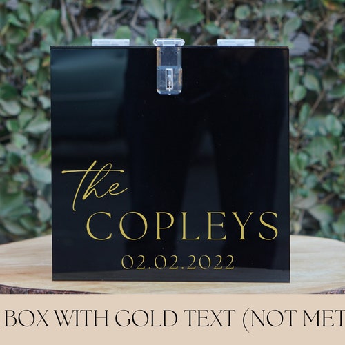 Personalized Acrylic Wedding Card Box with Lock and Key