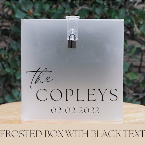 Personalized Acrylic Wedding Card Box