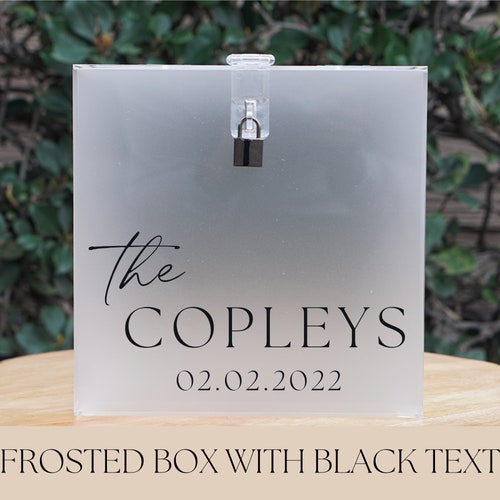 Personalized Acrylic Wedding Card Box with Lock and Key