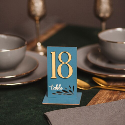 Rustic Wooden Table Numbers for Weddings – Customizable Table Décor for Garden & Greenery Weddings