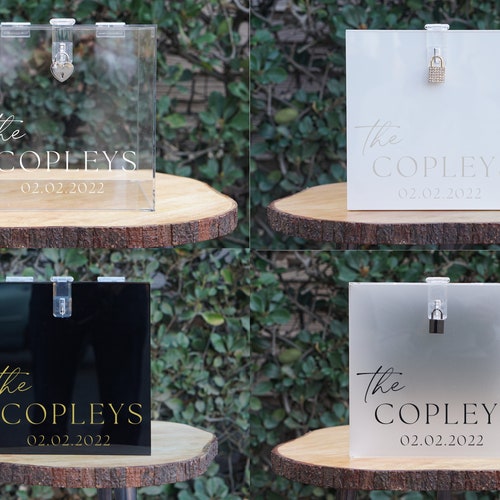 Personalized Acrylic Wedding Card Box