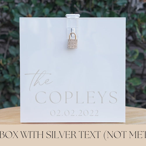 Personalized Acrylic Wedding Card Box