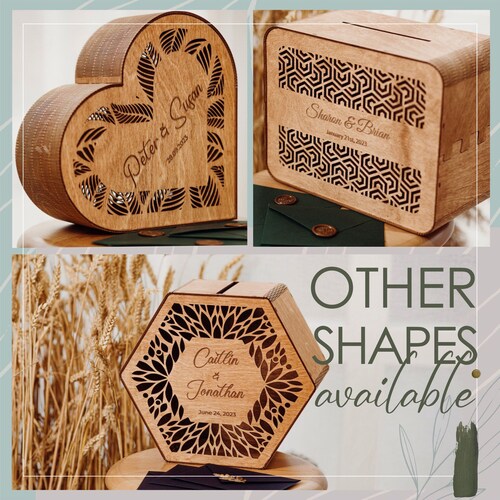 Personalized Wooden Wedding Card Box