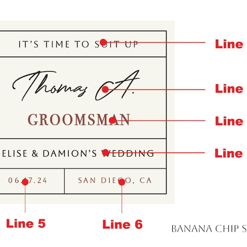 Custom Whiskey Label for Groomsmen Gift Box