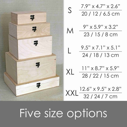 Personalized Wooden Keepsake Box with Custom Engraving