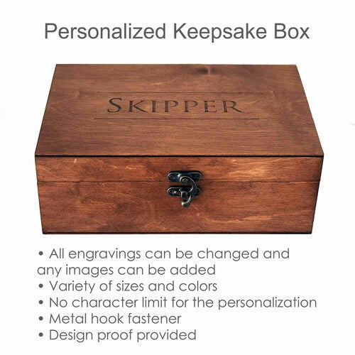 Personalized Wooden Keepsake Box with Custom Engraving