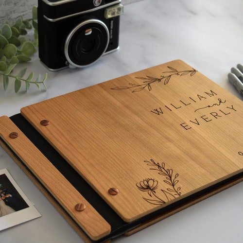 Personalized Wooden Wedding Guest Book