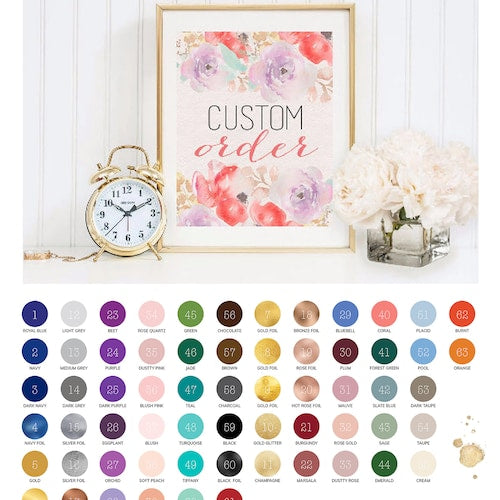 Personalized Wildflowers Bridal Shower Sign