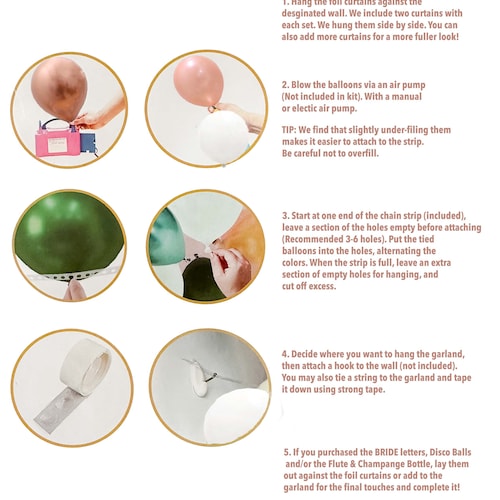 Rose Gold Bride Bachelorette Party Garland Set