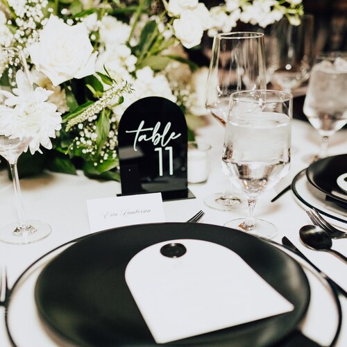 Modern Arch Wedding Table Numbers