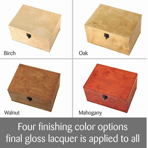 Personalized Wooden Keepsake Box with Custom Engraving