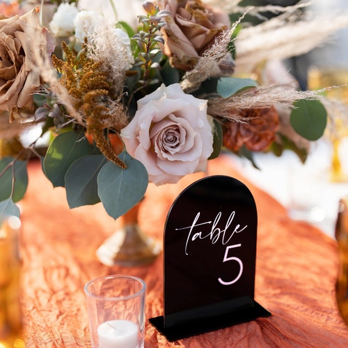 Modern Arch Wedding Table Numbers