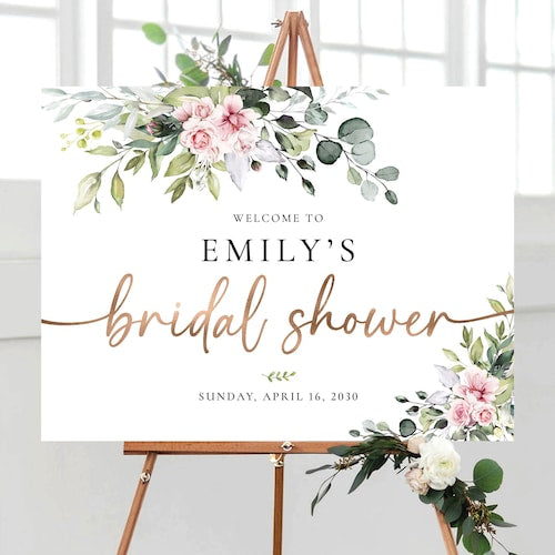 Custom Bridal Shower Welcome Sign