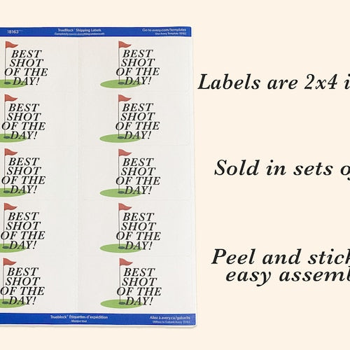 Golf Party Shot Labels | Bachelor Party Favors | Customizable Shot Labels