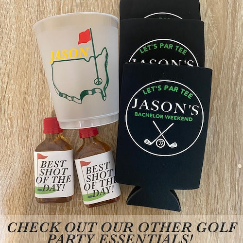 Golf Party Shot Labels | Bachelor Party Favors | Customizable Shot Labels