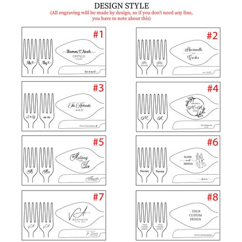 Engraved Wedding Cake Cutting Set – Champagne Knife, Server, & Forks