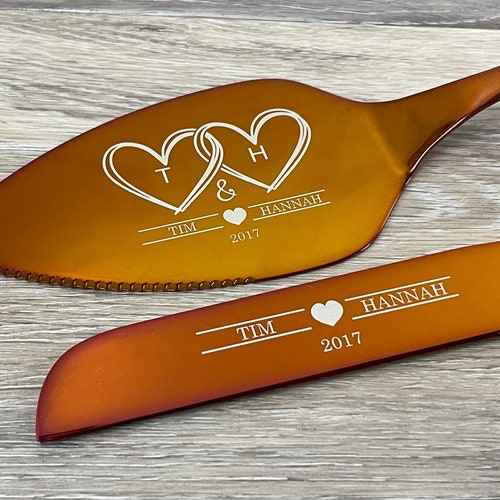 Personalized Cake Knife and Server Set