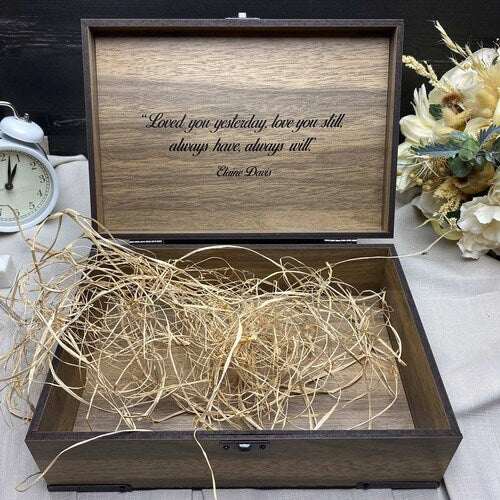 Personalized Wooden Gift Box – Romantic Keepsake for Him or Her