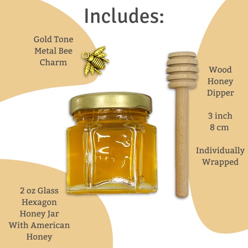 "Meant to Bee" Honey Wedding Favors with Personalized Labels
