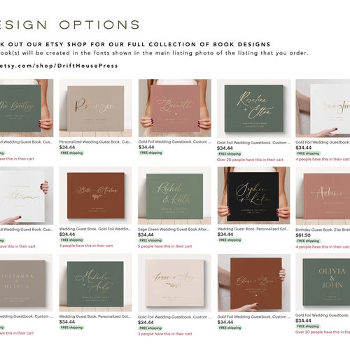 Personalized Wedding Guest Book – Luxury Foil Design