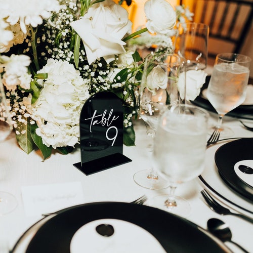 Modern Arch Wedding Table Numbers