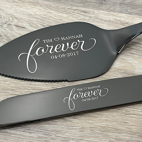 Personalized Cake Knife and Server Set