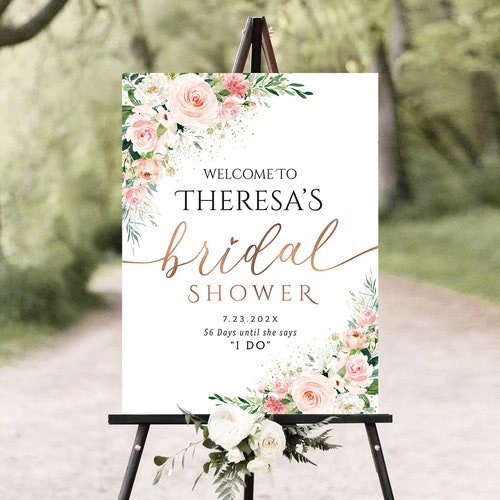 Personalized Wildflowers Bridal Shower Sign