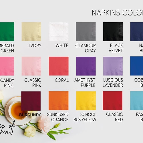 Personalized Full-Color Logo and Monogram Cocktail Napkins