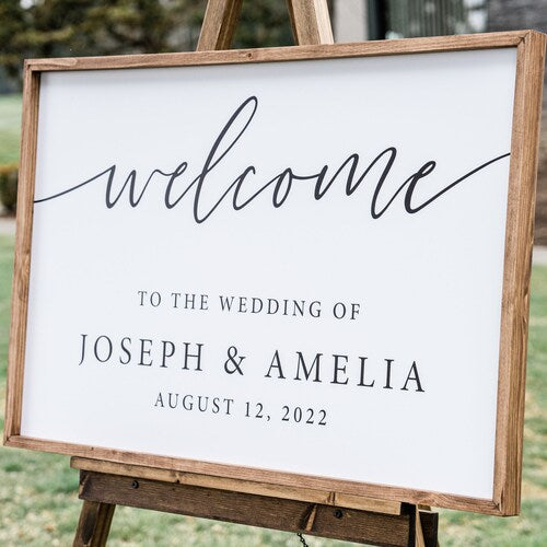 Personalized Wedding Welcome Sign