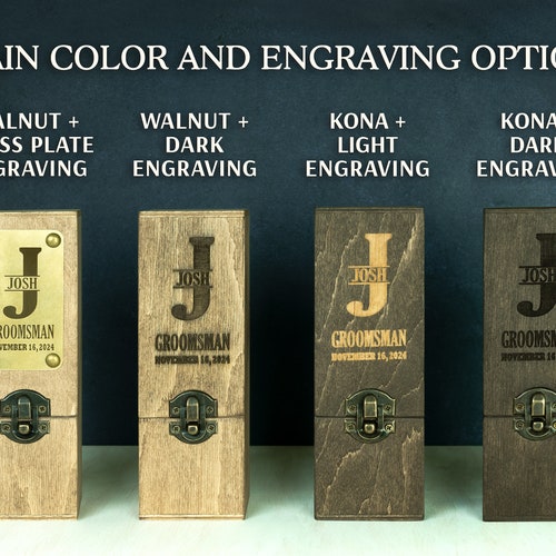 Personalized Wooden Mini Alcohol Box for Groomsmen Gifts